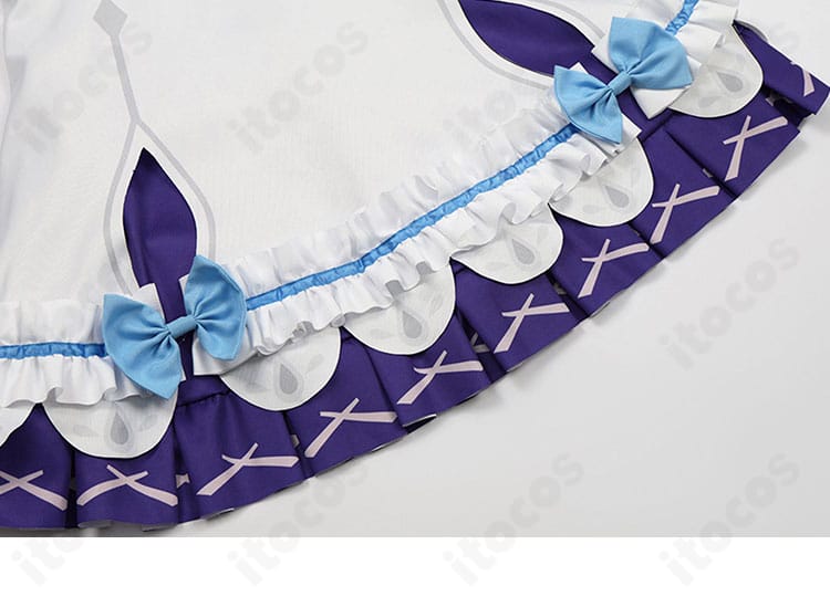 原神 クリーヴ コスプレ衣装のスカート装飾アップ。裾のデザインや模様の再現度がわかるディテール写真。