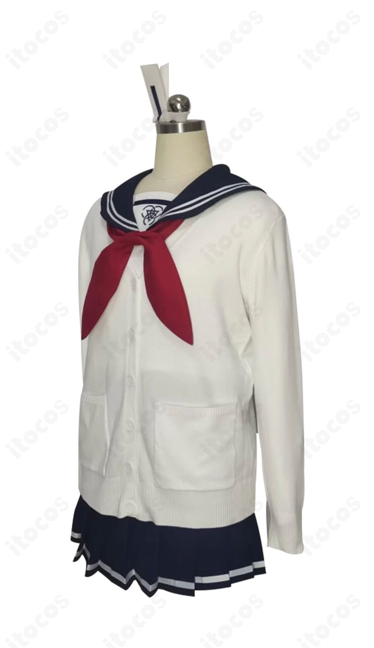 ブルーアーカイブ 柚鳥ナツ コスプレ衣装 側面カット コートとスカートのラインが強調されたシルエット