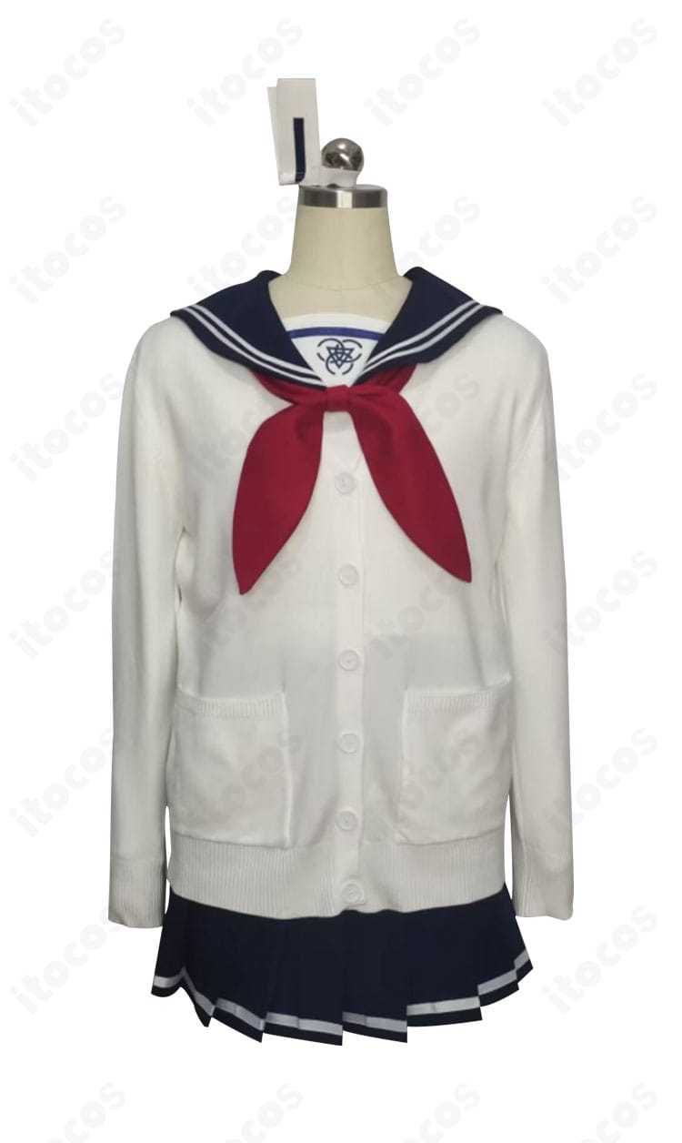 ブルーアーカイブ 柚鳥ナツ 制服コスプレ 正面カット トップスとスカーフの配色・デザインが分かる画像