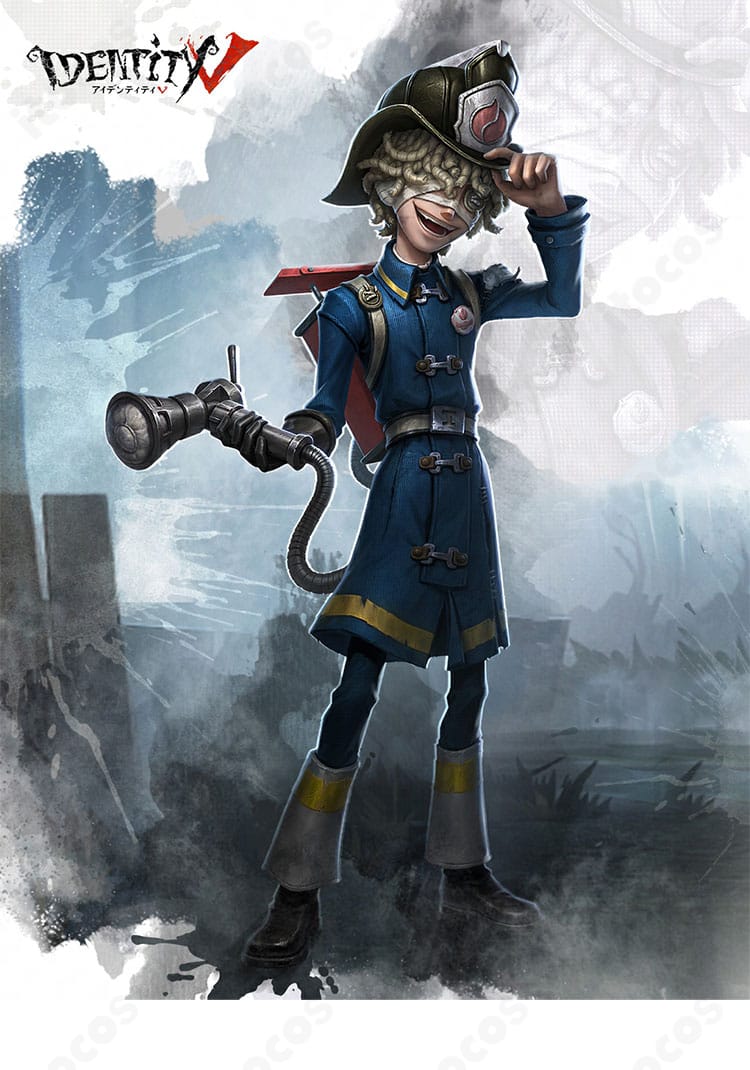 第五人格 フロリアン・ブランド 火災調査員コスプレ衣装の全身イメージ。高再現のユニフォーム感と配色が分かる確認用画像