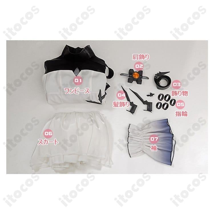 アークナイツ テレジア衣装 高再現ローブ。精緻刺繍で上品、イベントや撮影に最適 - 7枚目の画像