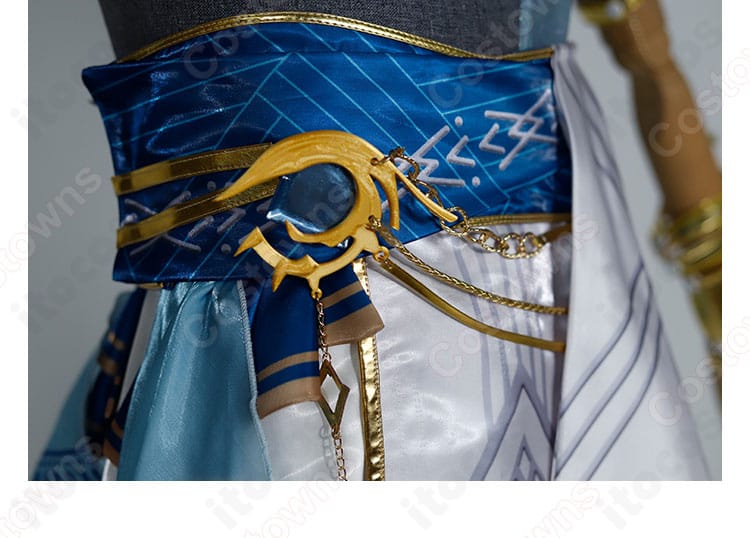 ホムラ衣装の腰飾りディテール。装飾配置と意匠の確認