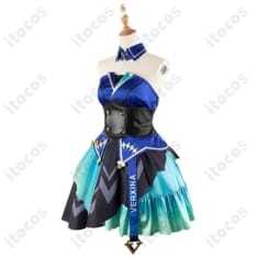 ウマ娘 プリティーダービー ヴィルシーナ 勝負服コスプレ衣装。動き映えるマント付きで撮影・イベントに最適 - 5枚目の画像（サムネイル）