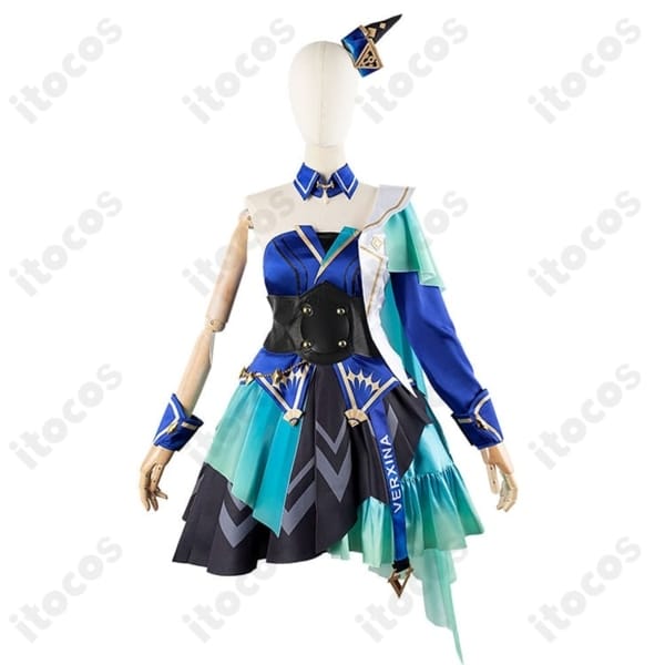 ウマ娘 プリティーダービー ヴィルシーナ 勝負服コスプレ衣装。動き映えるマント付きで撮影・イベントに最適