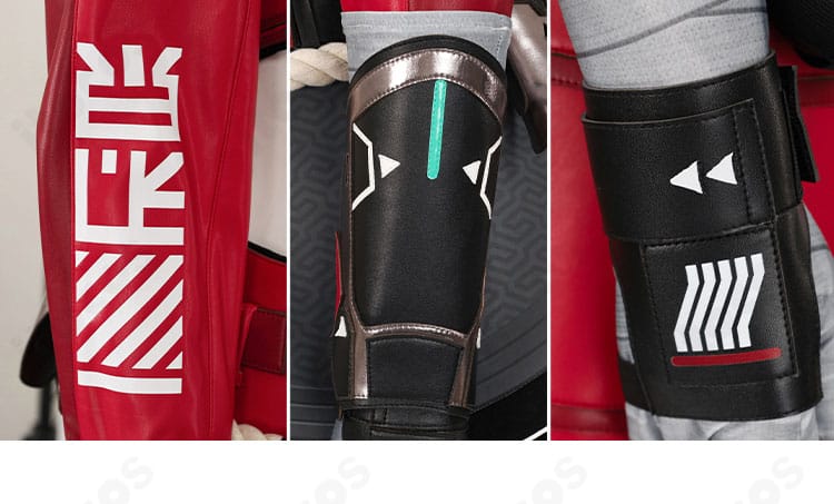 レイス コスプレ衣装の袖と腕飾りの装飾詳細。手首飾りとの一体感を捉えた画像