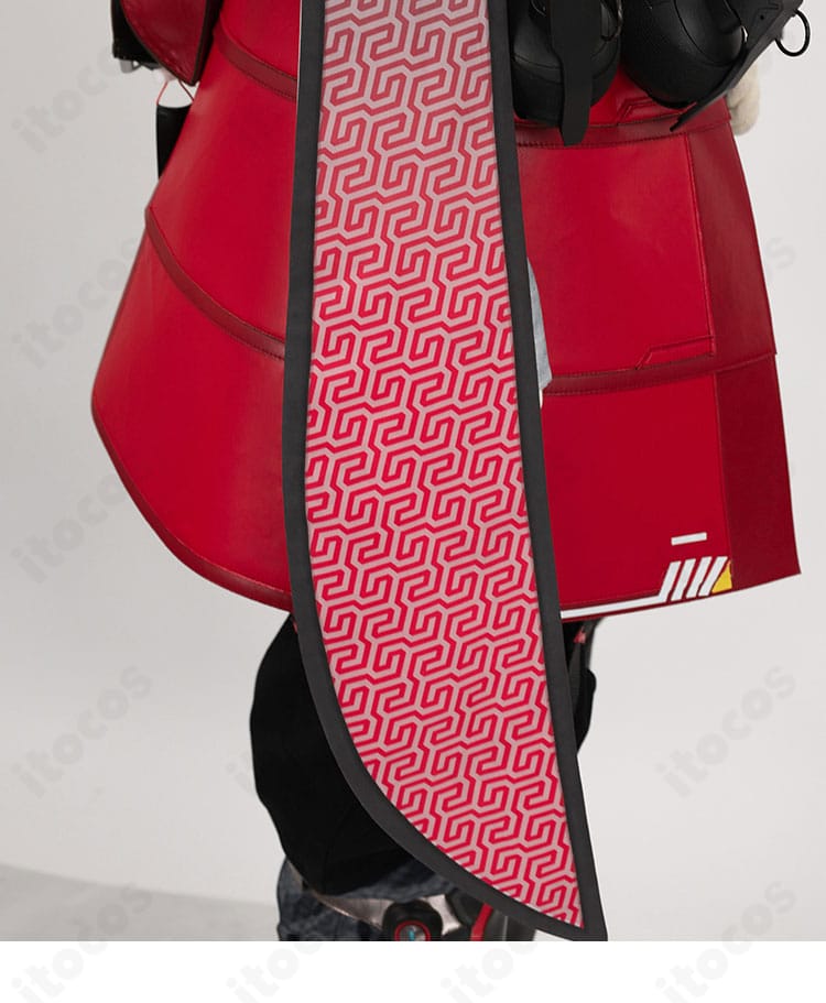 レイス コスプレ衣装の背部装飾詳細。背飾りパーツの形状と取り付け位置を示す画像