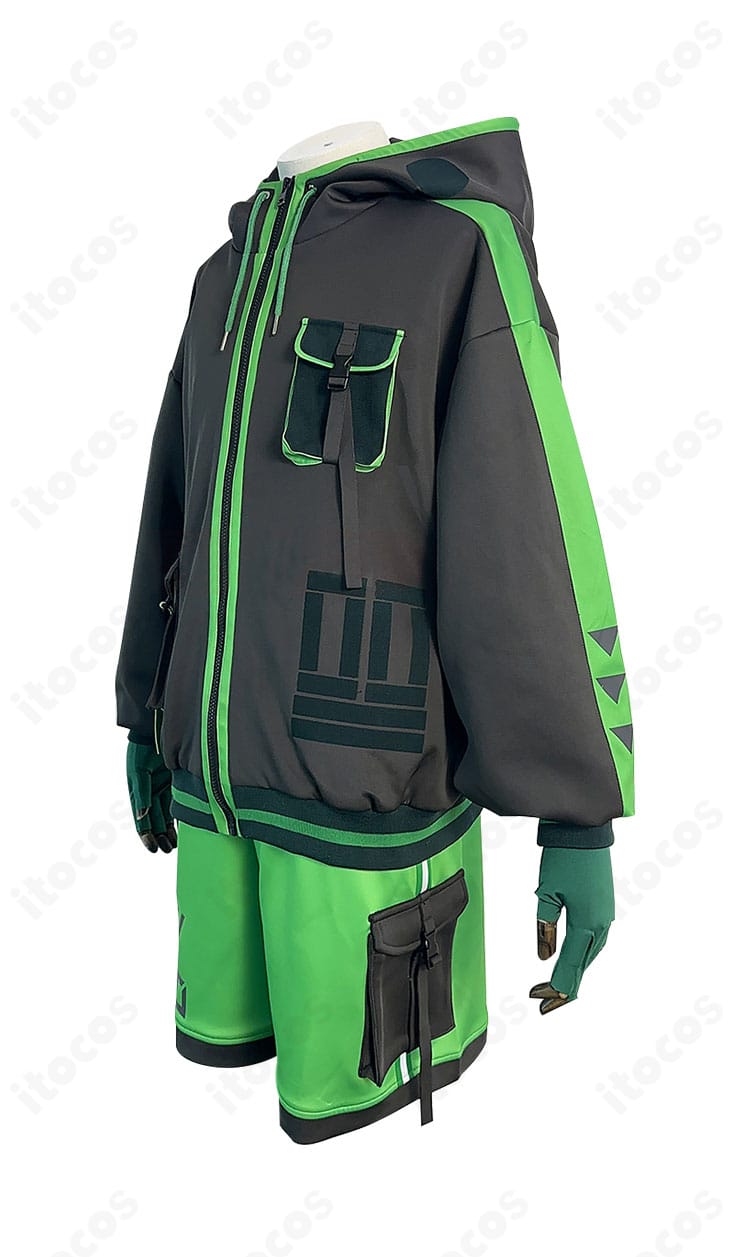 『モブサイコ100 Ⅲ』影山茂夫 サイバーパンクVer. 左側面。袖やポケットの意匠が分かるアングル