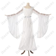 ガラドリエル 映画版ホワイトドレス コスプレ衣装｜高再現シルエットで撮影映え、イベントに最適 - 4枚目の画像（サムネイル）