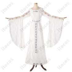 ガラドリエル 映画版ホワイトドレス コスプレ衣装｜高再現シルエットで撮影映え、イベントに最適 - 1枚目の画像（サムネイル）