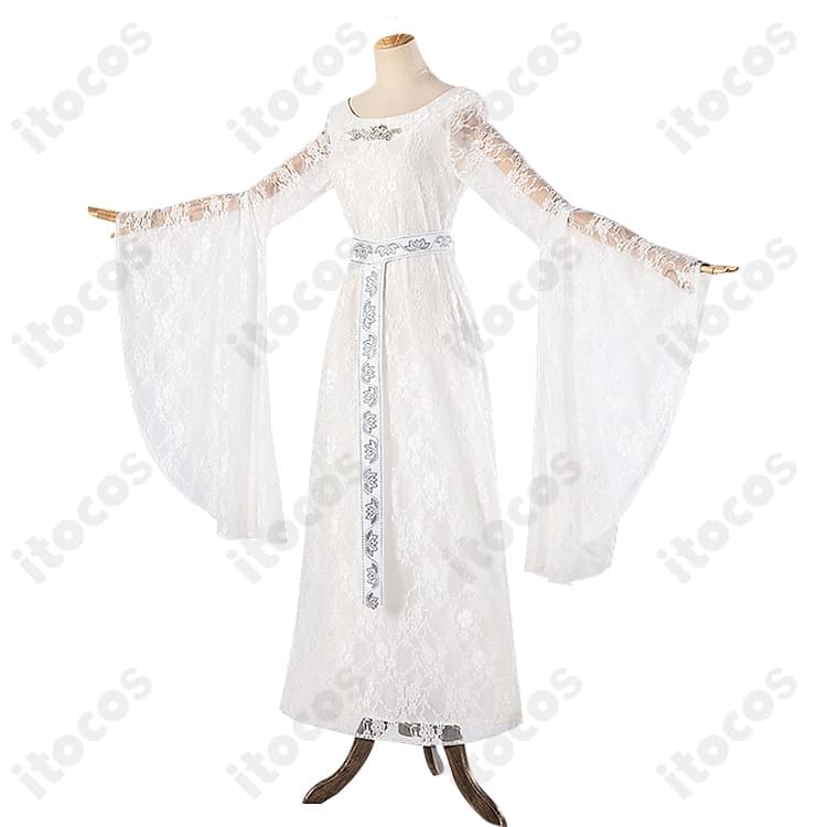 ガラドリエル 映画版ホワイトドレス コスプレ衣装｜高再現シルエットで撮影映え、イベントに最適 - 3枚目の画像