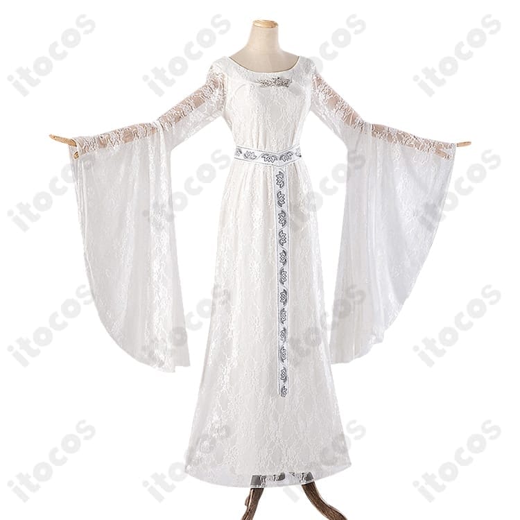 ガラドリエル 映画版ホワイトドレス コスプレ衣装｜高再現シルエットで撮影映え、イベントに最適 - 2枚目の画像