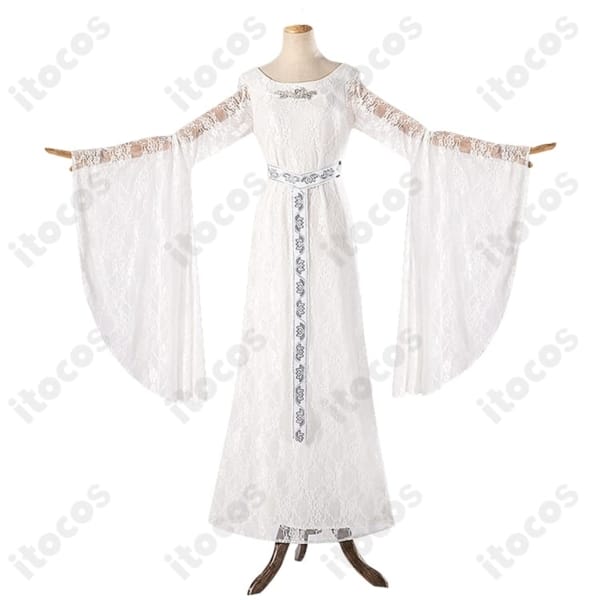 ガラドリエル 映画版ホワイトドレス コスプレ衣装｜高再現シルエットで撮影映え、イベントに最適