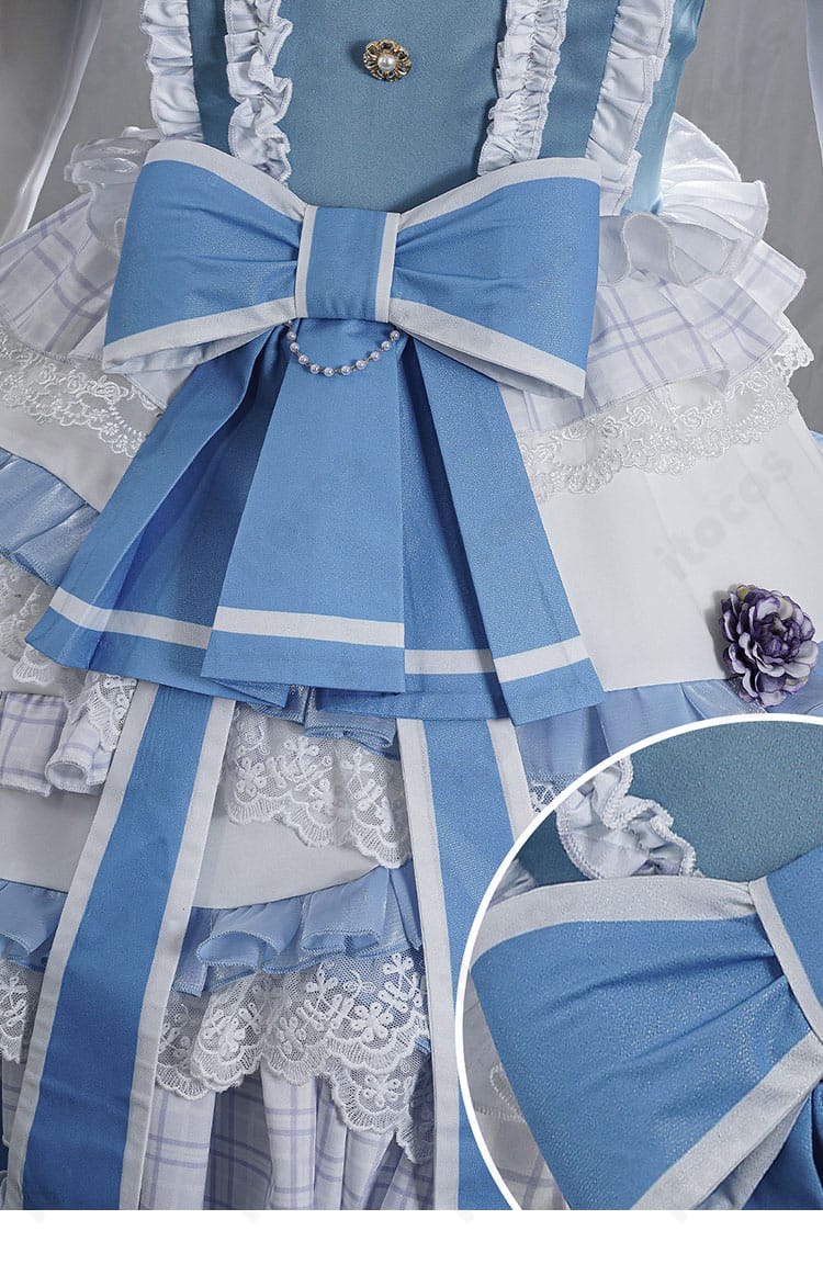 ウエスト背面の大きな蝶結び。ボリューム感と結び目の形状、取り付けの安定性が分かる写真。