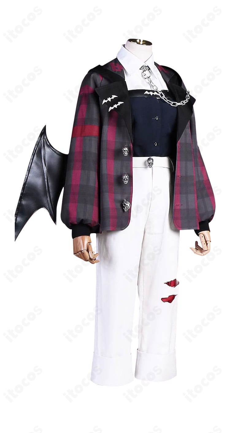 葛葉 6周年新衣装コスプレ衣装の側面図。コートと装飾のラインが分かる角度