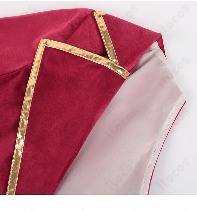 肩から袖にかけての装飾ディテール。精巧なデザインとステッチを確認