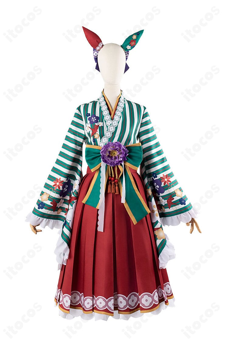 ナイスネイチャ コスプレ衣装の全身正面画像（上着・スカート・コルセットのシルエット）