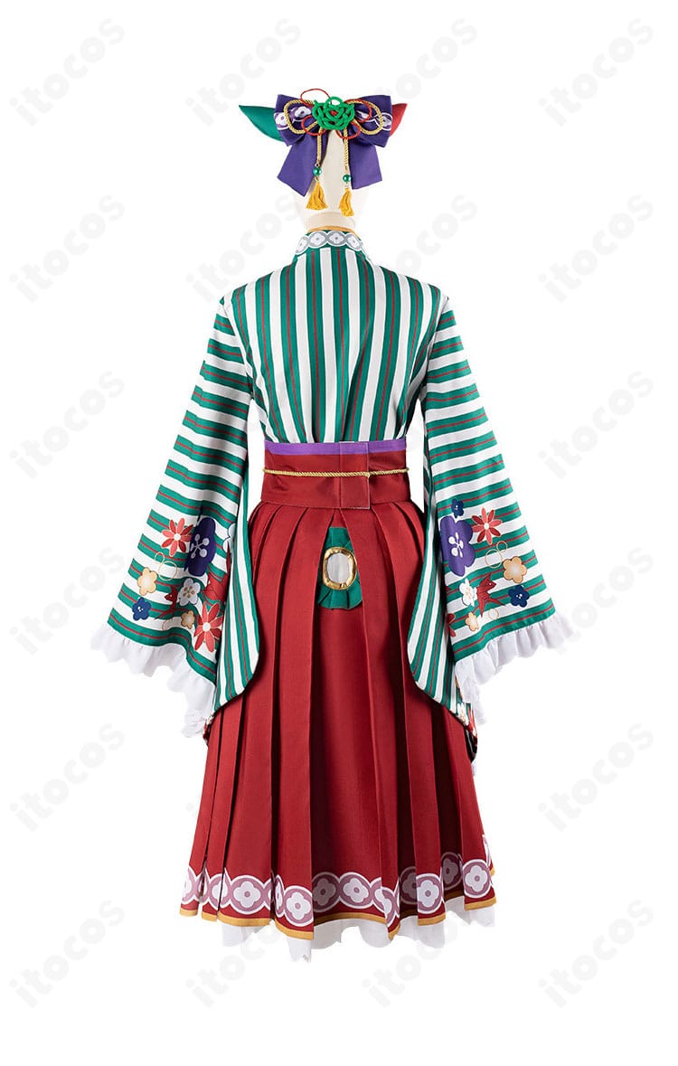 ナイスネイチャ衣装 背面全体（大型リボンと後中心のシルエット）が分かる画像