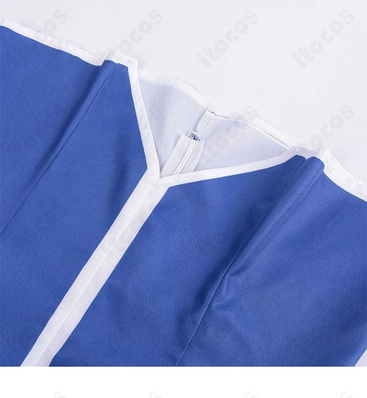 アクア コスプレ衣装 裾装飾の詳細、パイピングとカラーブロックの美しさ