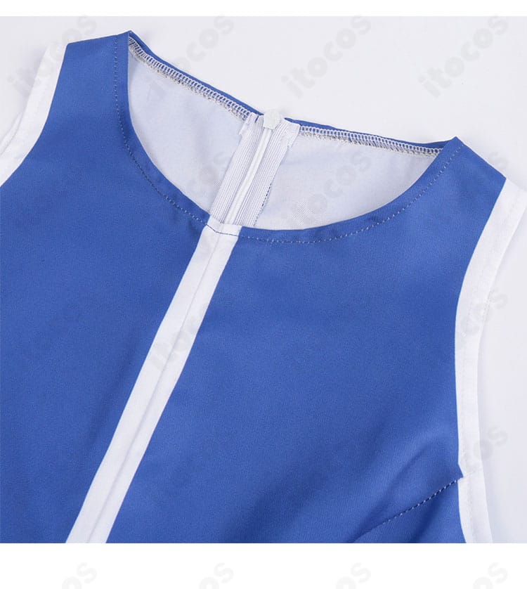 アクア コスプレ衣装 襟元の装飾アップ、精巧な刺繍とアクセントカラーの配置