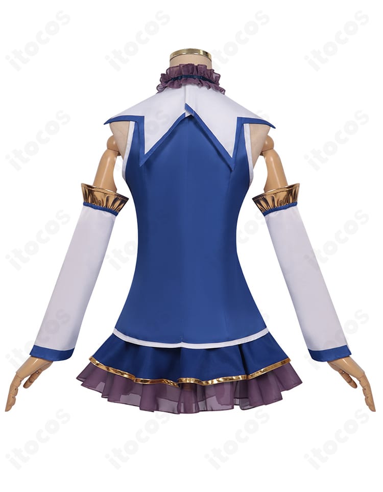 アクア コスプレ衣装 背面、背中のラインと裾デザインの再現ディテール