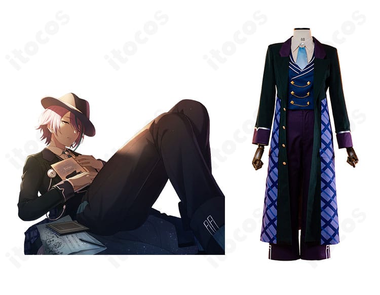 神代類のキャラクター画像と並んだコート・帽子付きフルセット正面写真