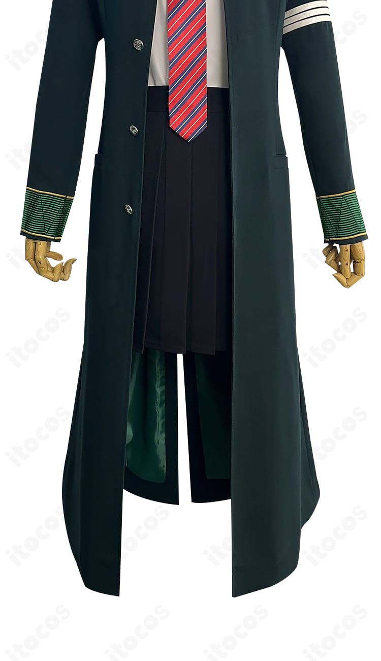 WIND BREAKER 椿野佑 制服コスプレのボトムス詳細。スカートのプリーツ幅と裾の仕立てを示す画像。