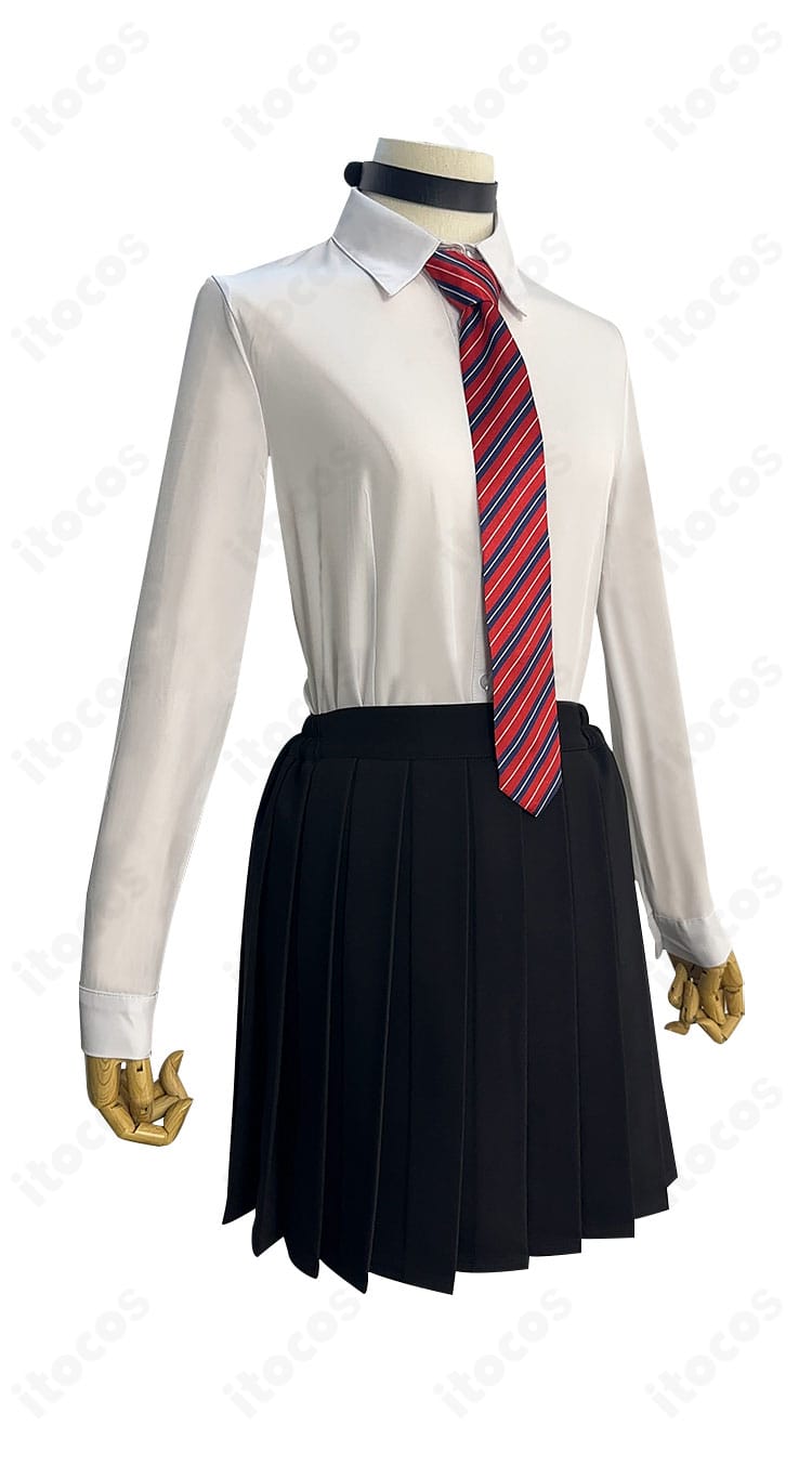 WIND BREAKER 椿野佑 制服コスプレのスカートとインナーシャツ。色味と丈感のバランスを示す詳細画像。