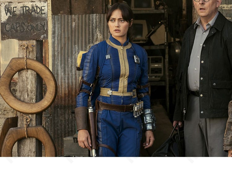 ルーシー・マクレーンのコスプレ衣装一式。フォールアウトの世界観を再現したジャンプスーツと装甲パーツのフルセット