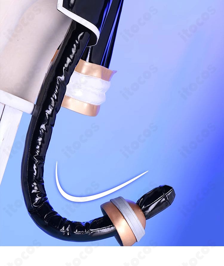 阿良河キウィの尻尾飾りの近接画像。毛並み感あるテクスチャと取り付けパーツの再現性を確認可能。