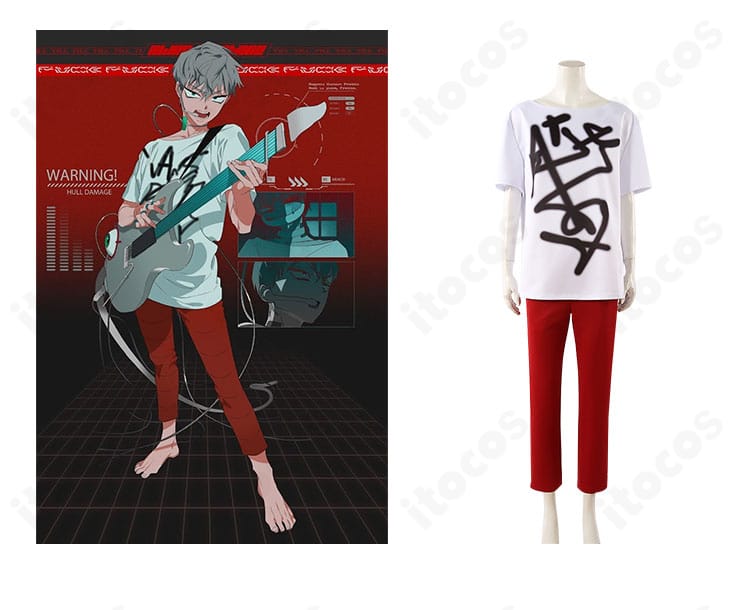 ALIEN STAGE ティルのコスプレ衣装・正面とキャラクター融合イメージ。グラフィックとシルエットの再現度が分かる構図。