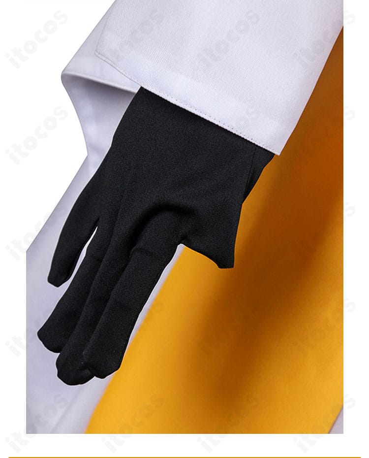 Fate/Grand Order 長尾景虎 コスプレ衣装の手袋ディテール。指先の仕立てと質感でリアルな雰囲気を演出。