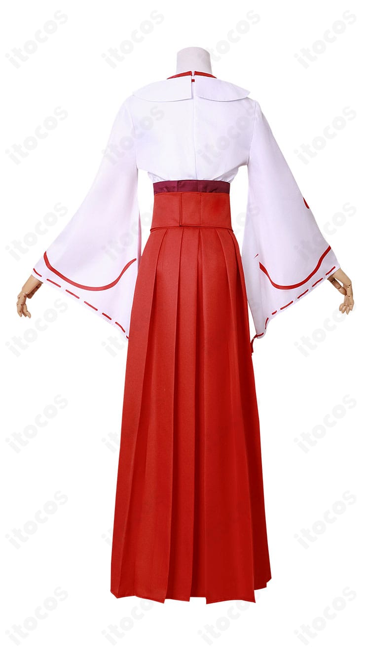 転生したらスライムだった件 シュナ コスプレ衣装の背面。帯結びの形状と背面のシルエット、裾の落ち感が分かる画像