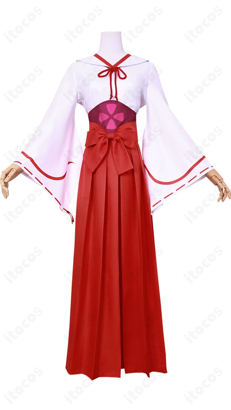 転生したらスライムだった件 シュナ 和装コスプレ衣装の正面全体。トップスとスカートの色調、リボン位置などのディテールが分かる画像