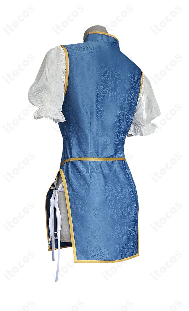 ルーシィ・ハートフィリア チャイナドレスの背面・側面ディテール。背面意匠と縁取りの仕上げを確認できる。