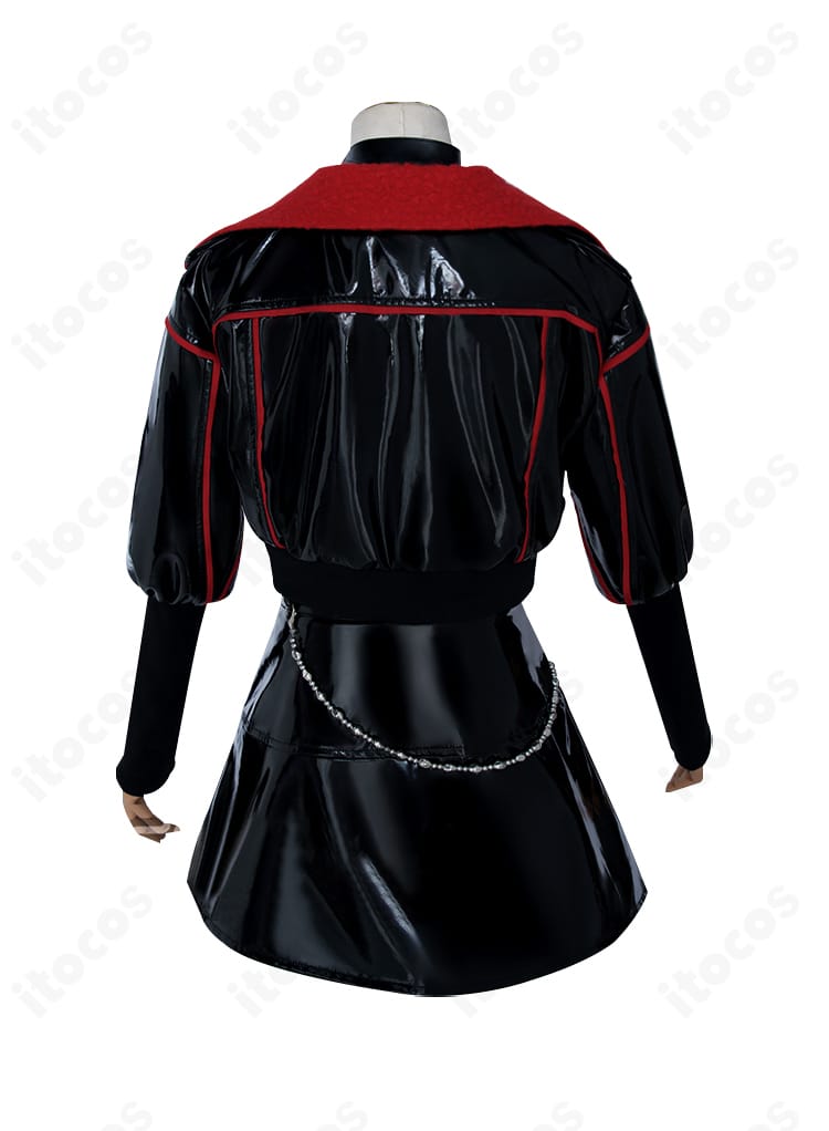 白石杏『決戦の時』コスプレ衣装 背面全体。コートのシルエットと仕上がり