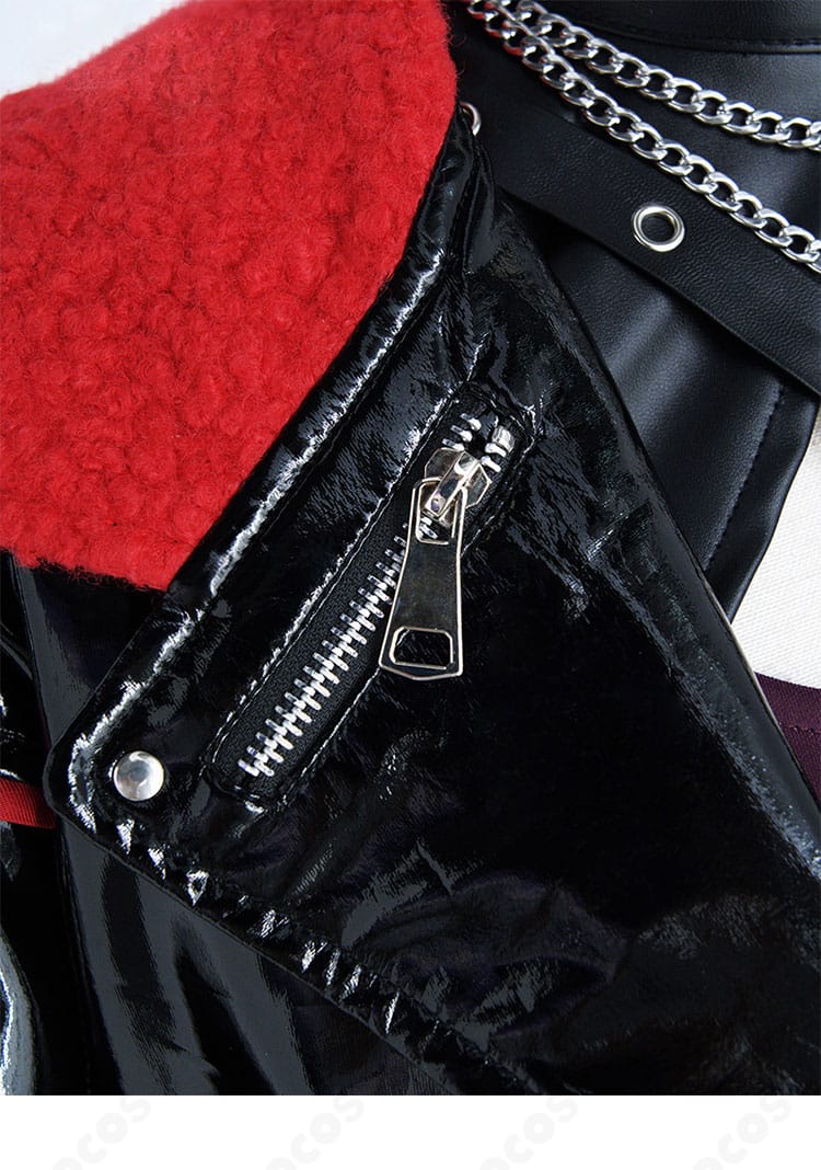 白石杏『決戦の時』コスプレ衣装 襟元装飾ディテール。キャラクター性を強調する意匠