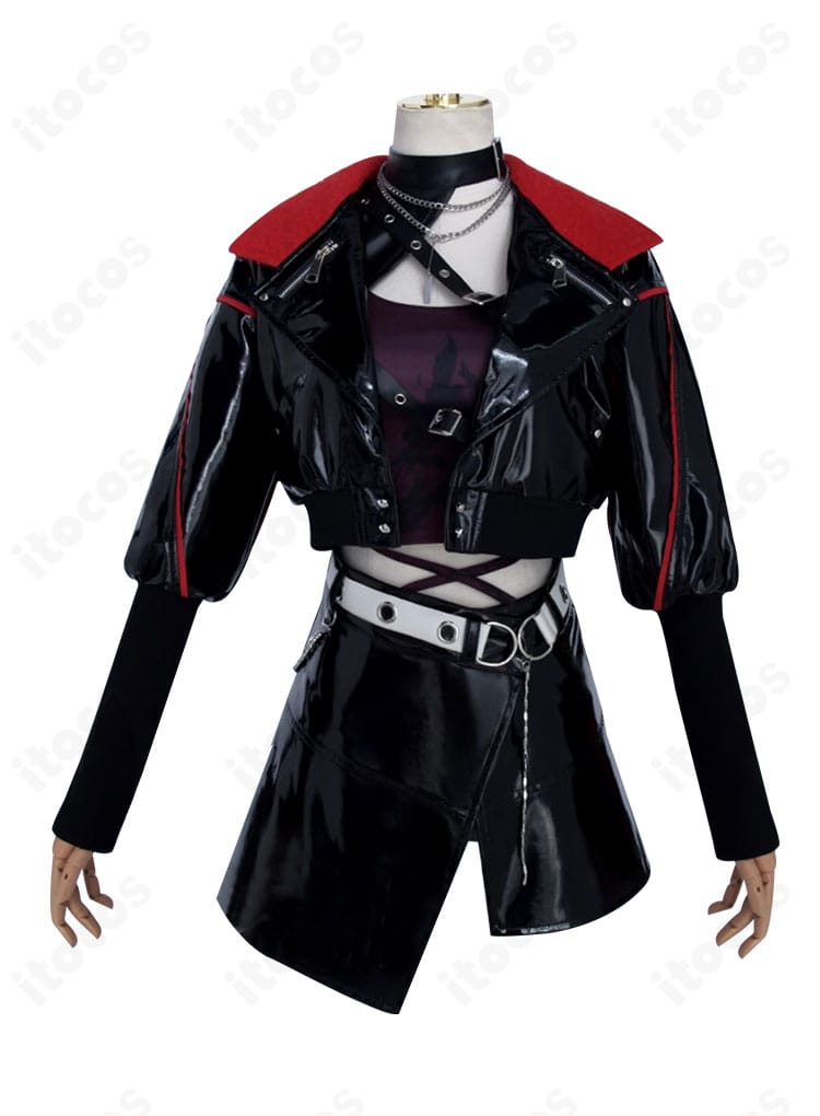 白石杏『決戦の時』コスプレ衣装の正面アップ。配色と装飾を忠実に再現