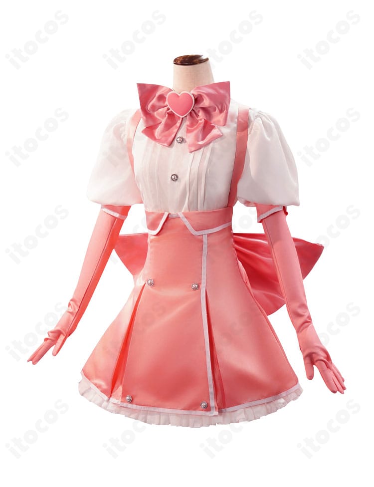 花菱はるか マジアマゼンタ衣装の側面。ウエストラインと袖のフォルム、シルエットの美しさを強調。