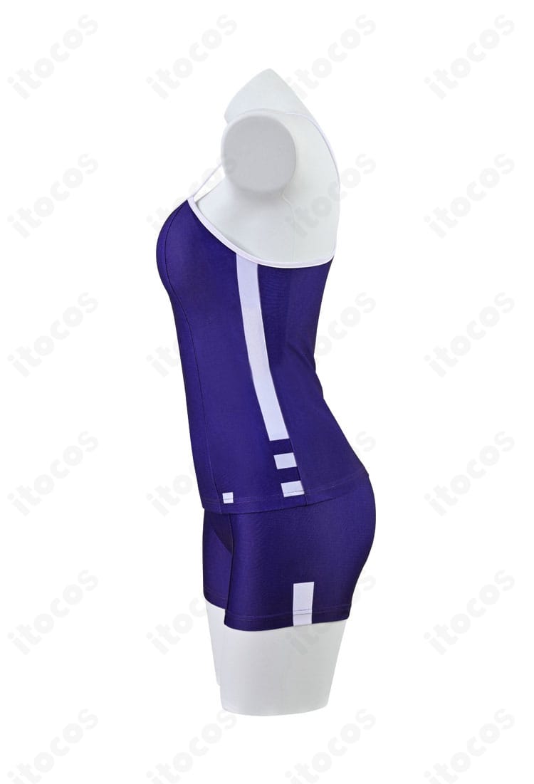 左肩のディテール｜肩紐装飾が見えるウマ娘 プリティーダービー 競泳水着コスプレ衣装