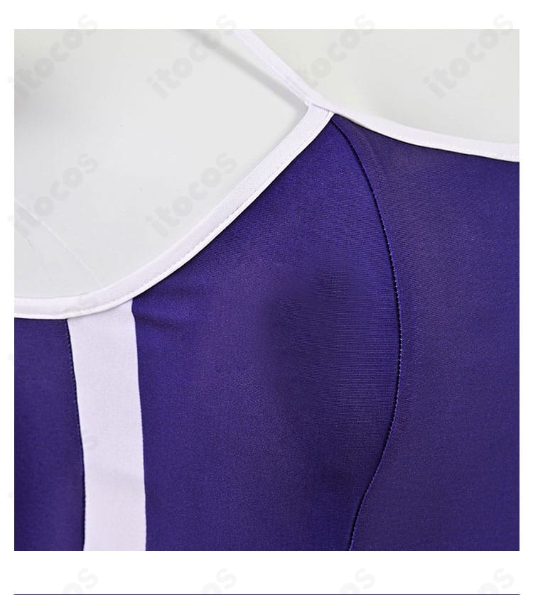 肩紐装飾のクローズアップ｜ウマ娘 プリティーダービー 競泳水着コスプレ衣装の特徴部位