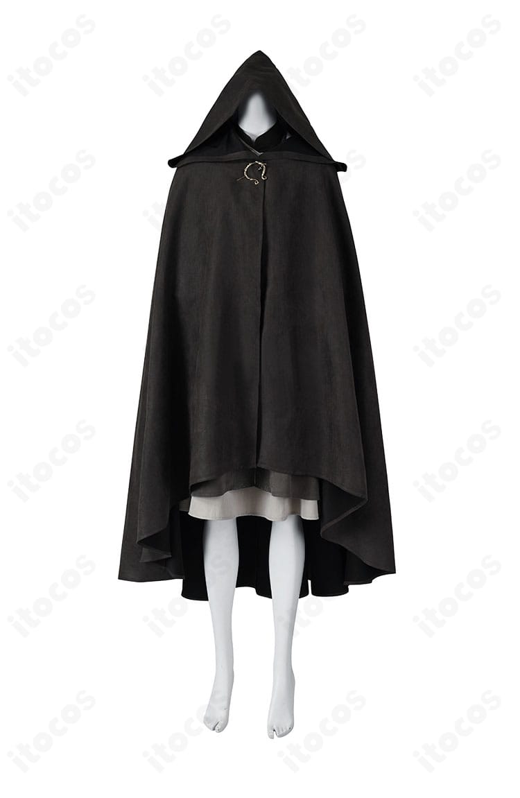 外套の刺繍と装飾ディテールのアップ。立体感と質感が伝わる画像