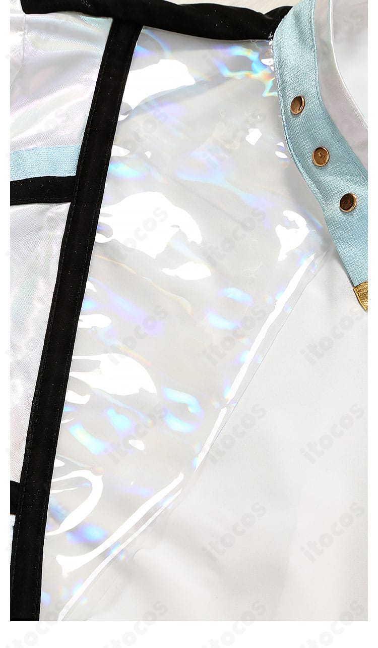 襟・衣領の装飾ディテール。9周年記念衣装ならではの精巧な仕上げを示す画像