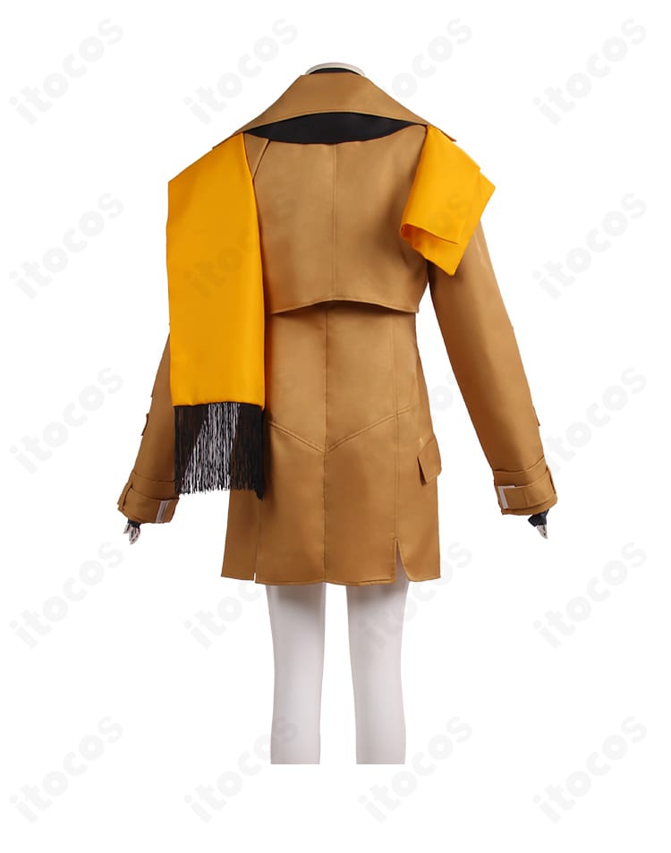 ミリア＝レイジ コスプレ衣装の背面。背中心の縫製と裾のライン、後ろファスナー仕様を確認できる。