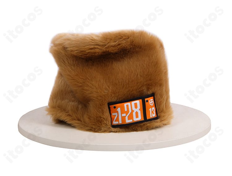 ミリア＝レイジ衣装の帽子風装飾ディテール。エッジの形状とステッチワークを近接で撮影。