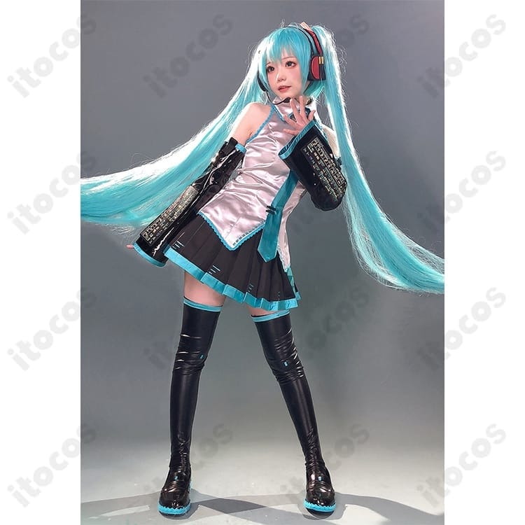 初音ミク コスプレ衣装 高再現で着やすい定番セット、撮影・ステージに最適 - 3枚目の画像