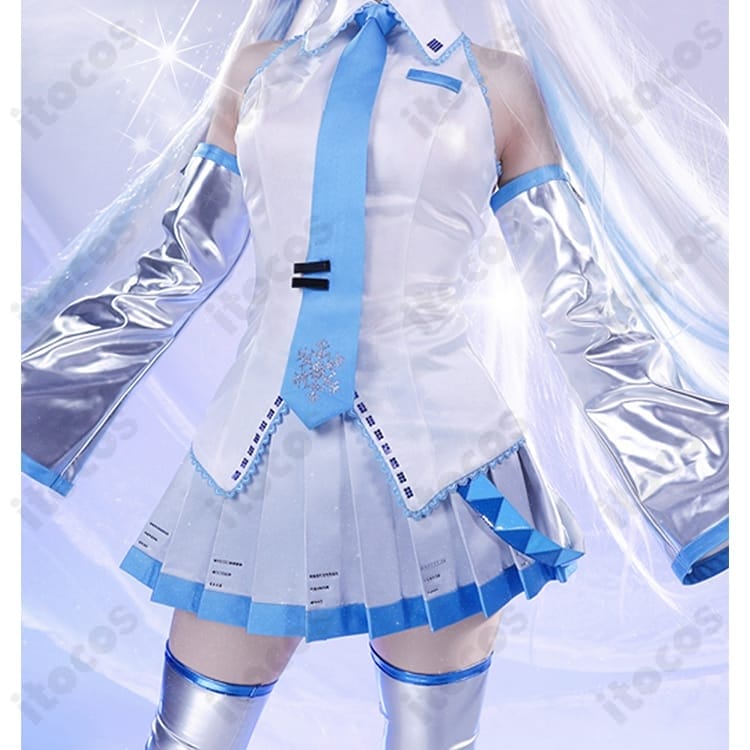 初音ミク 雪ミク2010（初代）コスプレ衣装 高再現で撮影映え、イベントでも快適な着用感 - 2枚目の画像