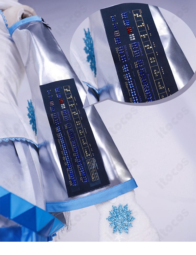 袖パーツの装飾ディテール。ライン取りとつや感を強調したアップショット。