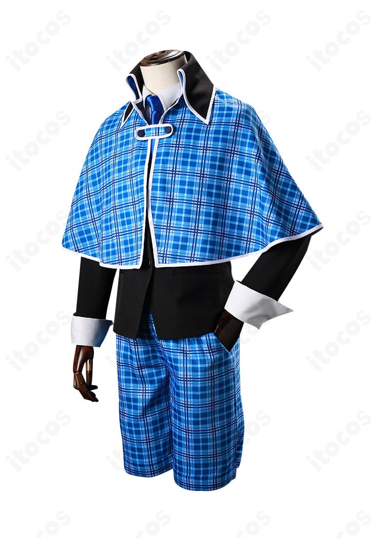 商品左側画像。左肩から落ちるマントのドレープと腰回りのライン、袖口の仕立てを確認できる。