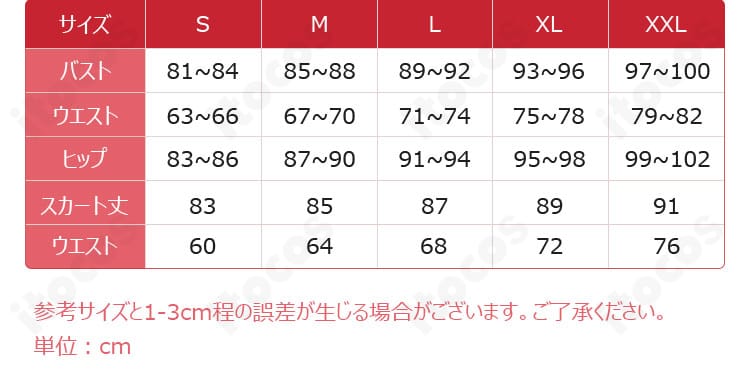 サイズガイド画像｜S〜XXLの寸法対応表と選び方の目安