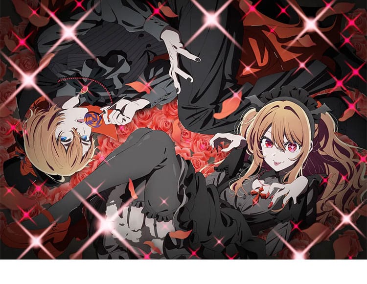 【推しの子】星野愛久愛海（アクア）の吸血鬼コスプレ衣装一式。真っ黒なヴァンパイアスタイルの全体イメージ。